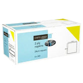 Chef's Larder 300 Napkins 2 Ply Black 24cm  Adomoo